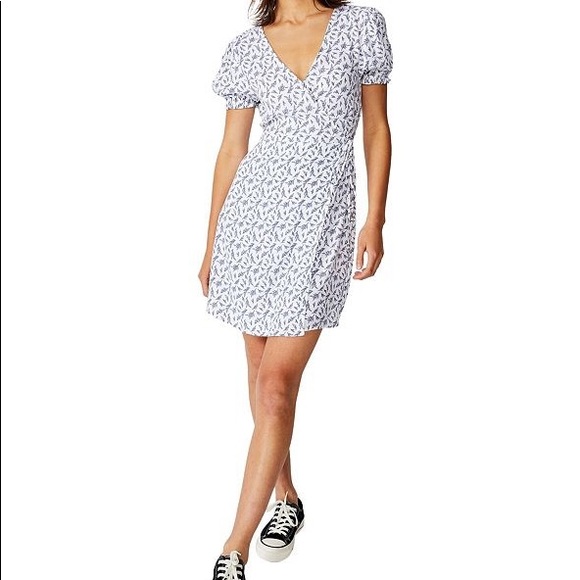 COTTON ON Woven Amy True Wrap Mini Dress - Picture 2 of 5